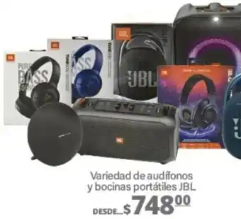 La Comer Variedad de Audífonos y Bocinas Portátiles JBL oferta