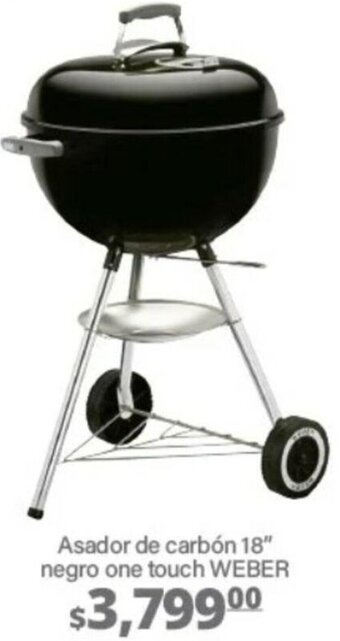 La Comer Asador de Carbón 18" Negro One Touch Weber oferta