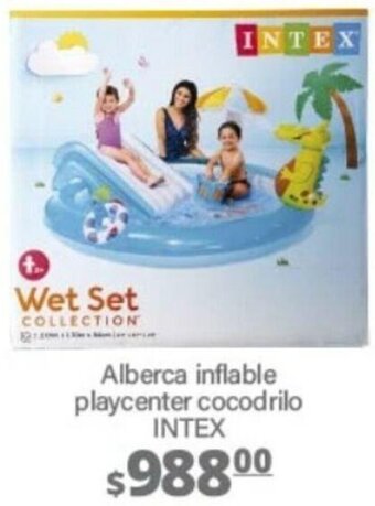La Comer Alberca Inflable Playcenter Cocodrilo Intex oferta