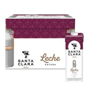 Sam's Club Leche santa clara entera de vaca 12 pzas de 1 l c/u oferta