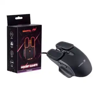 Mouse alámbrico immortal rubber gaming led immou01