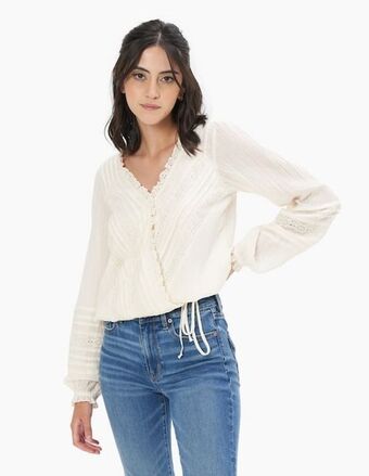Liverpool Blusa casual american eagle manga larga para mujer oferta