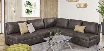 Sala modular gea montana café 3 piezas