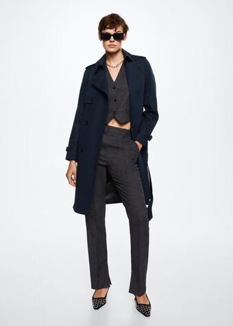 Mango Gabardina clásica algodón oferta