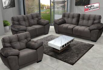 Muebles Troncoso Sala bongolia champion gris obscuro 3-2 oferta
