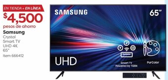 Costco Samsung Crystal Smart TV UHD 4K 65" oferta