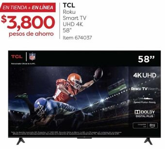 TCL Roku Smart TV UHD 4K 58"