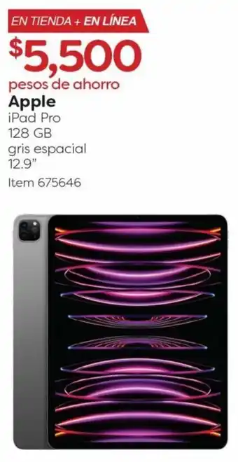 Costco Apple iPad Pro 128GB Gris Espacial 12,9" oferta