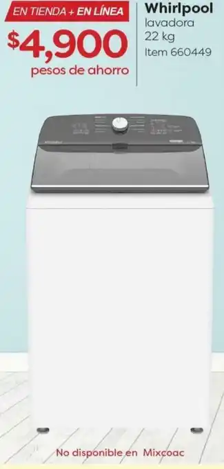 Costco Whirlpool Lavadora 22kg oferta
