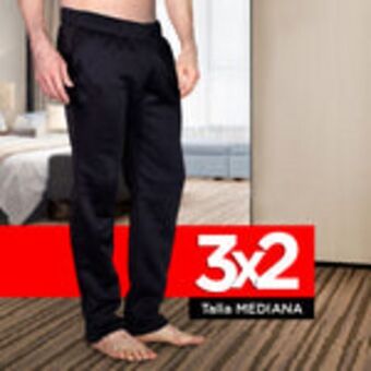 Waldos 3x2 en pants de felpa color negro, talla mediana oferta