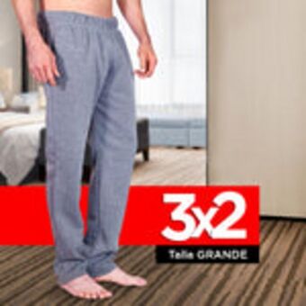 Waldos 3x2 en pants de felpa color gris medio, talla grande oferta
