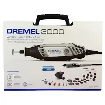 The Home Depot Dremel 3000 mototool con 2 aditamentos y 30 accesorios más maletín oferta