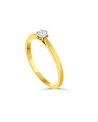 Joyerías Bizzarro Solitario de oro amarillo 14k con 20pts de diamante (si) (h) oferta