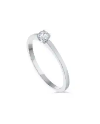 Joyerías Bizzarro Solitario de oro blanco 14k con 15pts de diamante (si) (h) oferta