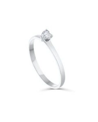 Joyerías Bizzarro Solitario de oro blanco 14k con 16pts de diamante corte corazón (si2) (h) oferta