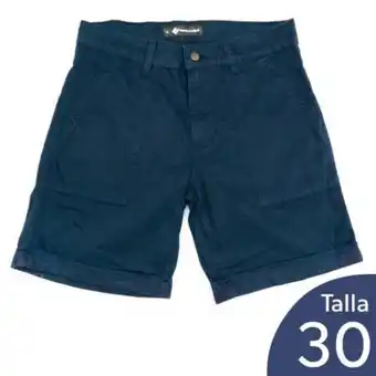 Sam's Club Bermuda de gabardina member's mark talla 30 azul marino oferta