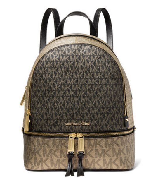 Bolso backpack dorado rhea monogram mujer oferta en Palacio de Hierro