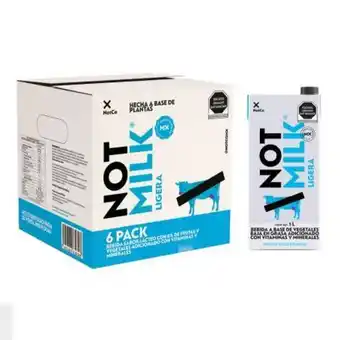 Bebida a base de vegetales notco not milk reducida en grasa 6 pzas de 1 l c/u
