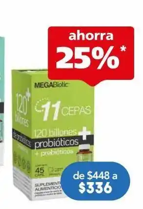 Farmacia San Pablo Megabiotic 11 cepas 60 o 120 billones oferta