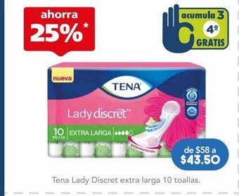 Farmacia San Pablo Tena lady discret extra larga 10 toallas oferta