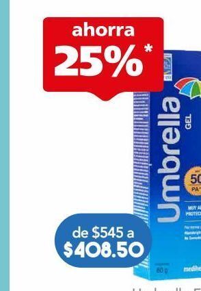 Farmacia San Pablo Umbrella fps 50+ gel 60g oferta