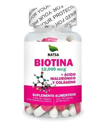 Sears Biotina 10,000 mcg con acido hialuronico y colageno 100 caps oferta