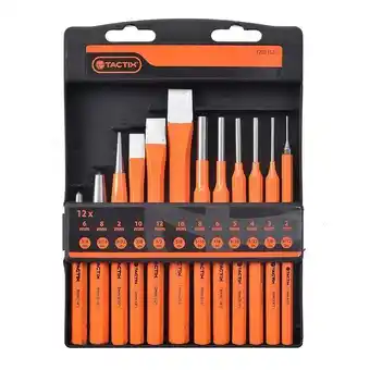 Set de cinceles y punzas/ puntillas de 12 pz tactix