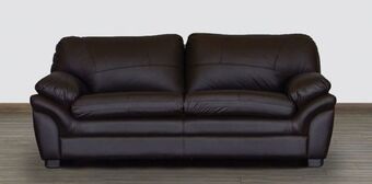 Muebles Dico Sofá 3 plazas de piel córdoba dark brown oferta