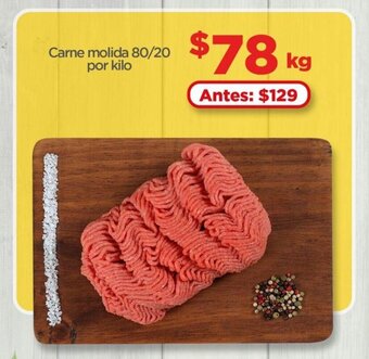 Bodega Aurrerá Carne Molida 80/20 por kilo oferta