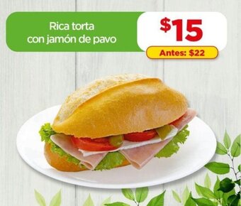 Bodega Aurrerá Rica Torta con Jamón de Pavo oferta