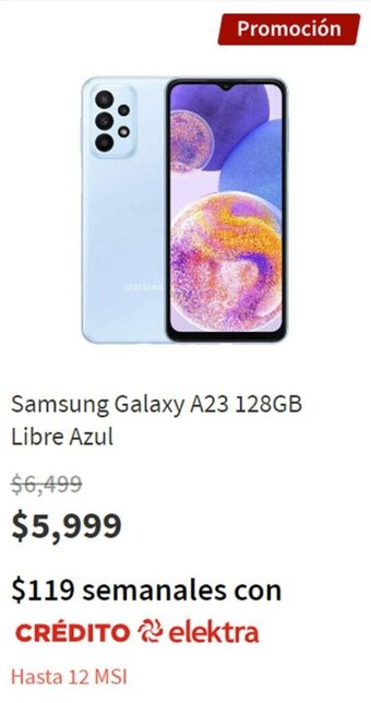 Elektra Samsung Galaxy A23 128GB Libre Azul oferta