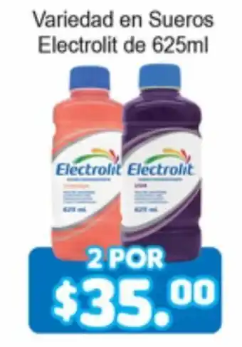 Variedad en Sueros Electrolit de 2 x 625ml