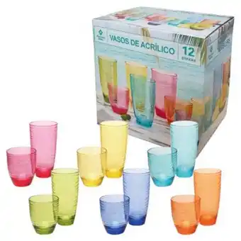 Set de vasos de acrílico member's mark 12 pzas