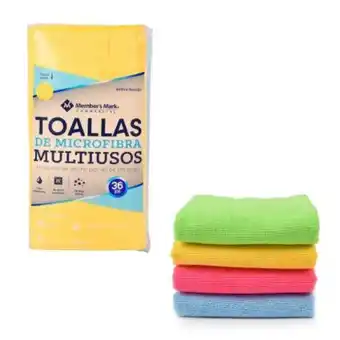 Sam's Club Toallas de microfibra member's mark multiusos 36 pzas varios colores oferta