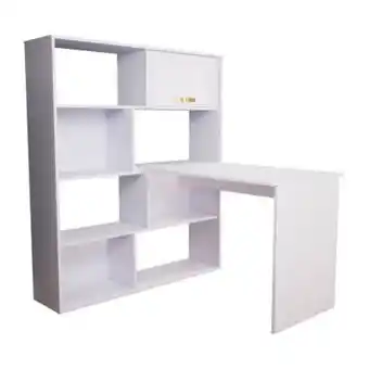Escritorio con librero maderkit blanco m01717eb-bl