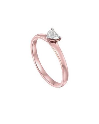 Joyerías Bizzarro Solitario de oro rosa 14k con 33pts de diamante corte corazón (si2) (h) oferta