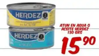 Alsuper Atun En Agua O Aceite Herdez 130 Grs oferta