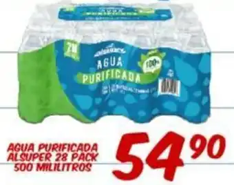 Alsuper Agua Purificada Alsuper 28 Pack 500 Mililitros oferta