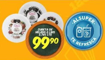 Alsuper Cubeta De Helado O Liko 3.785 Lts oferta