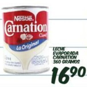Alsuper Leche Evaporada Carnation 360 Gramos oferta