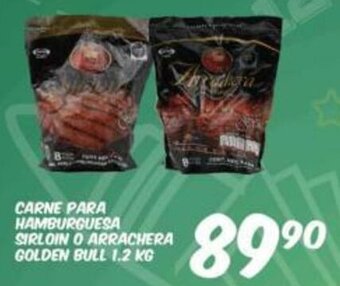 Alsuper Carne Para Hamburguesa Sirloin O Arrachera Golden Bull 1.2 Kg oferta