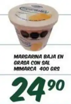 Margarina Baja En Grasa Con Sal Mimarca 400 Grs