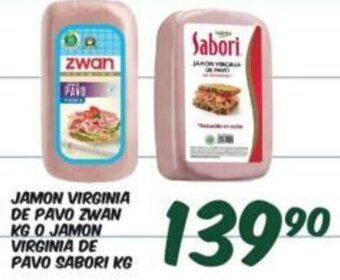 Alsuper Jamon Virginia De Pavo Zwan Kg O Jamon Virginia De Pavo Sabori Kg oferta