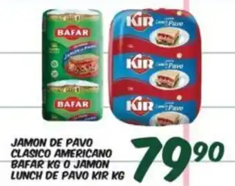 Alsuper Jamon De Pavo Clasico Americano Bafar Kg O Jamon Lunch De Pavo Kir Kg oferta