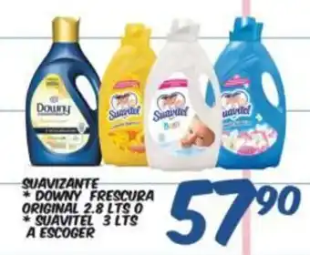 Alsuper Suavizante Downy Frescura, Suavitel 3 Lts A Escoger oferta
