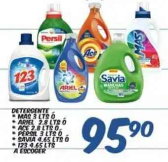 Alsuper Detergente Mas, Ariel,Ace,Persil,Savia,123 A Escoger oferta