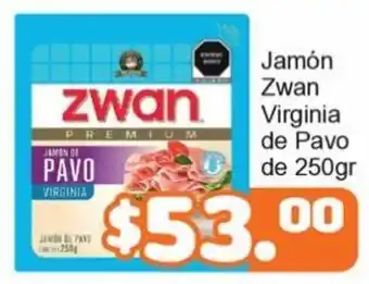 Jamón Zwan Virginia de Pavo de 250g