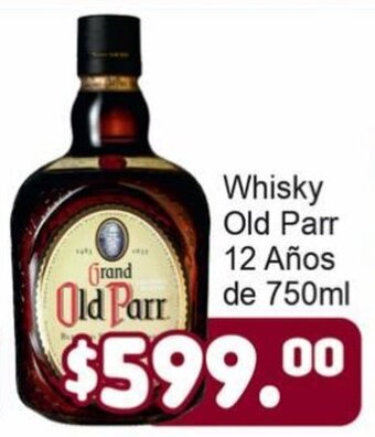 Whisky Old Parr 12 Años de 750ml