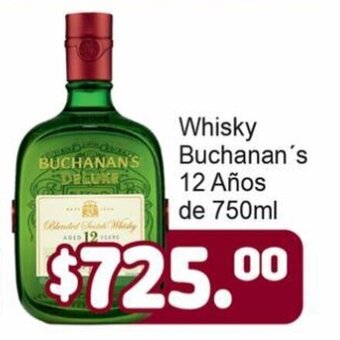 Whisky Buchanan's 12 Años de 750ml