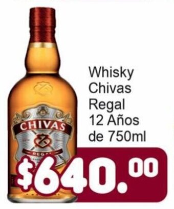 Whisky Chivas Regal 12 Años de 750ml